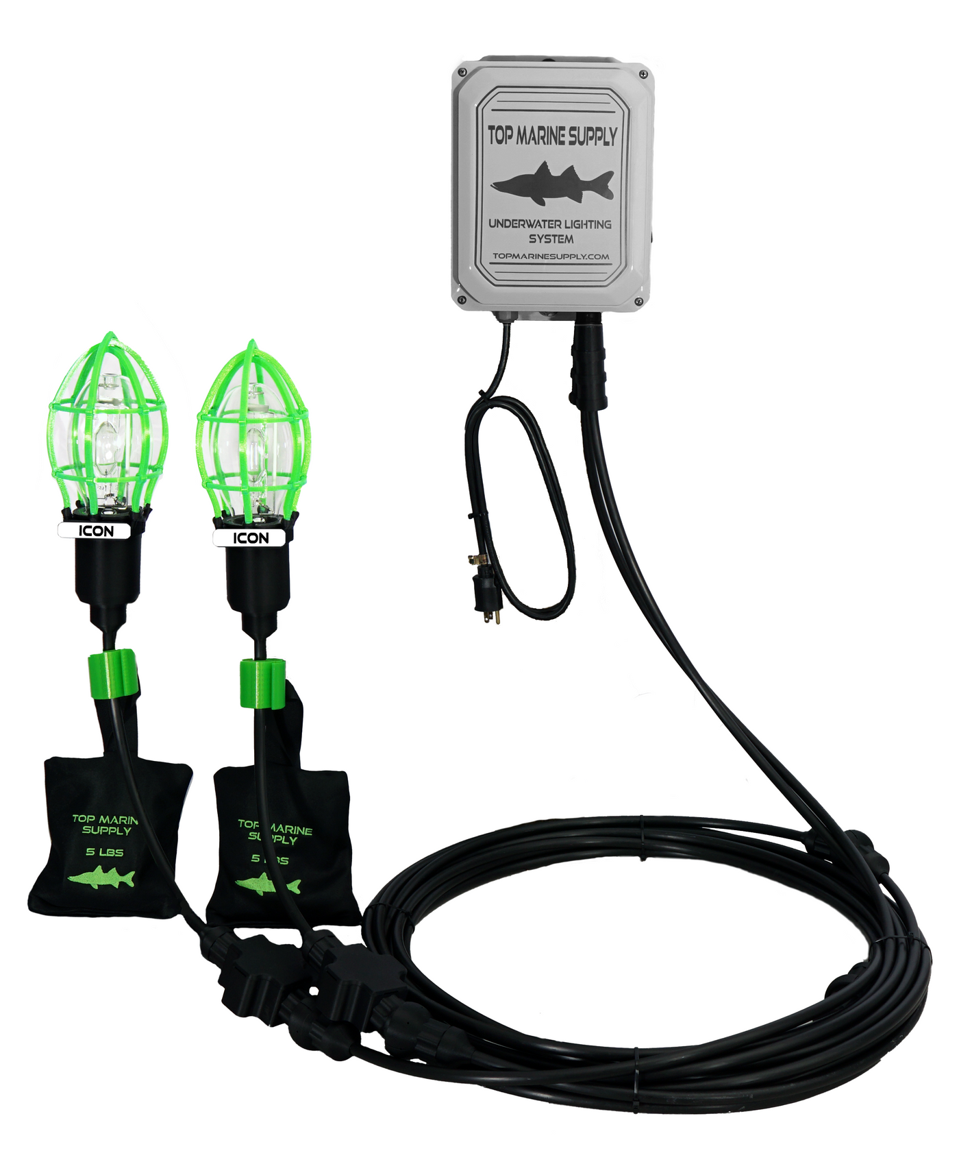 Icon 175 Watt Underwater Dock Light - Dual Bulb