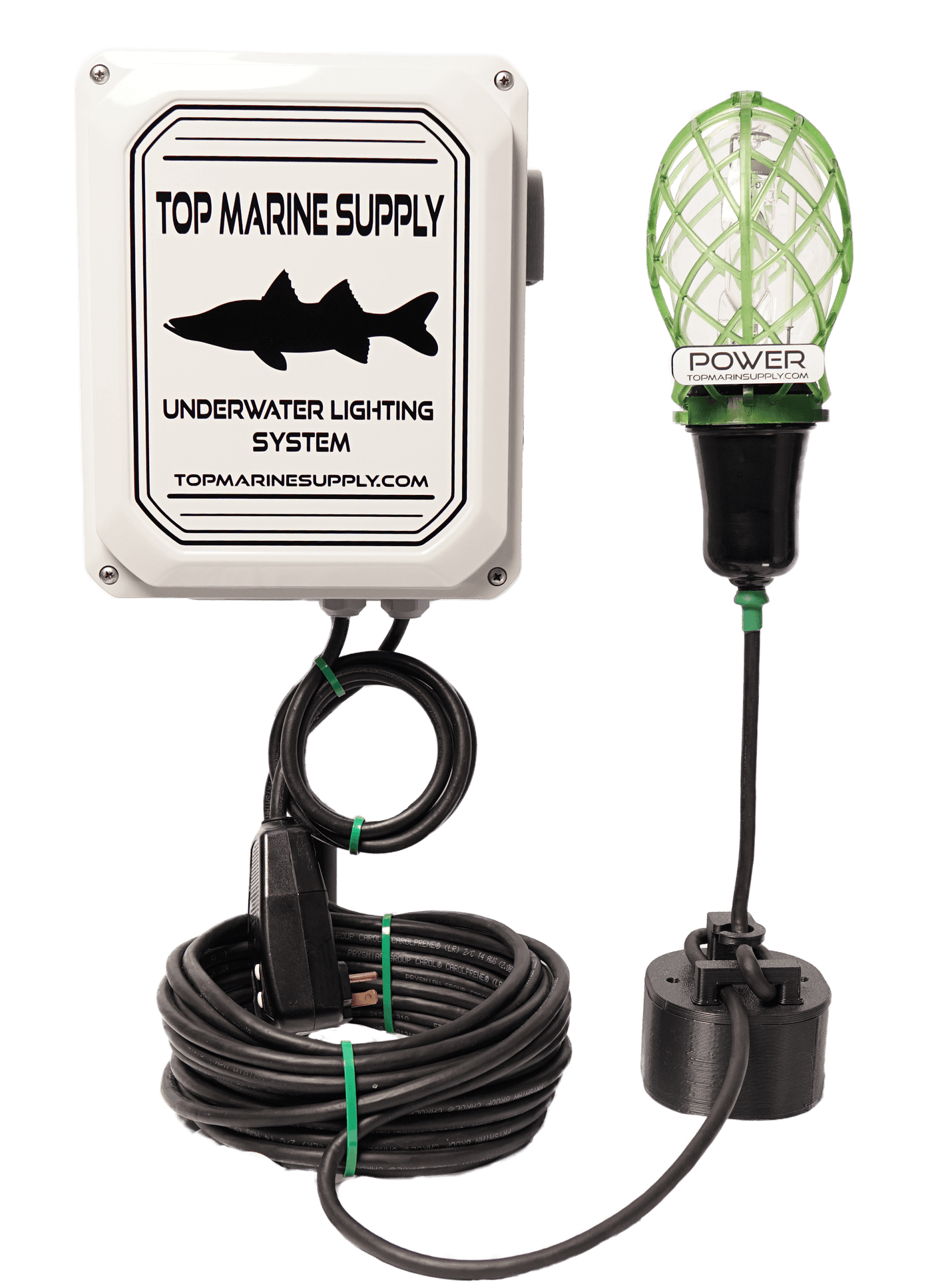 Power 400 Watt Underwater Dock Light - Single Bulb Single Bulb 400 Watt Underwater Dock light Underwater dock lights attract marine life and provide an aquarium like experience at your dock. Small fish are attracted to the illuminated marine life and this